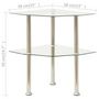Voir la diapositive 6 : VIDAXL Table d'appoint 2 niveaux Transparent 38x38x50 cm Verre trempe