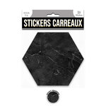 SUD TRADING 4 Stickers effet marbre - 15 x 13 cm - noir