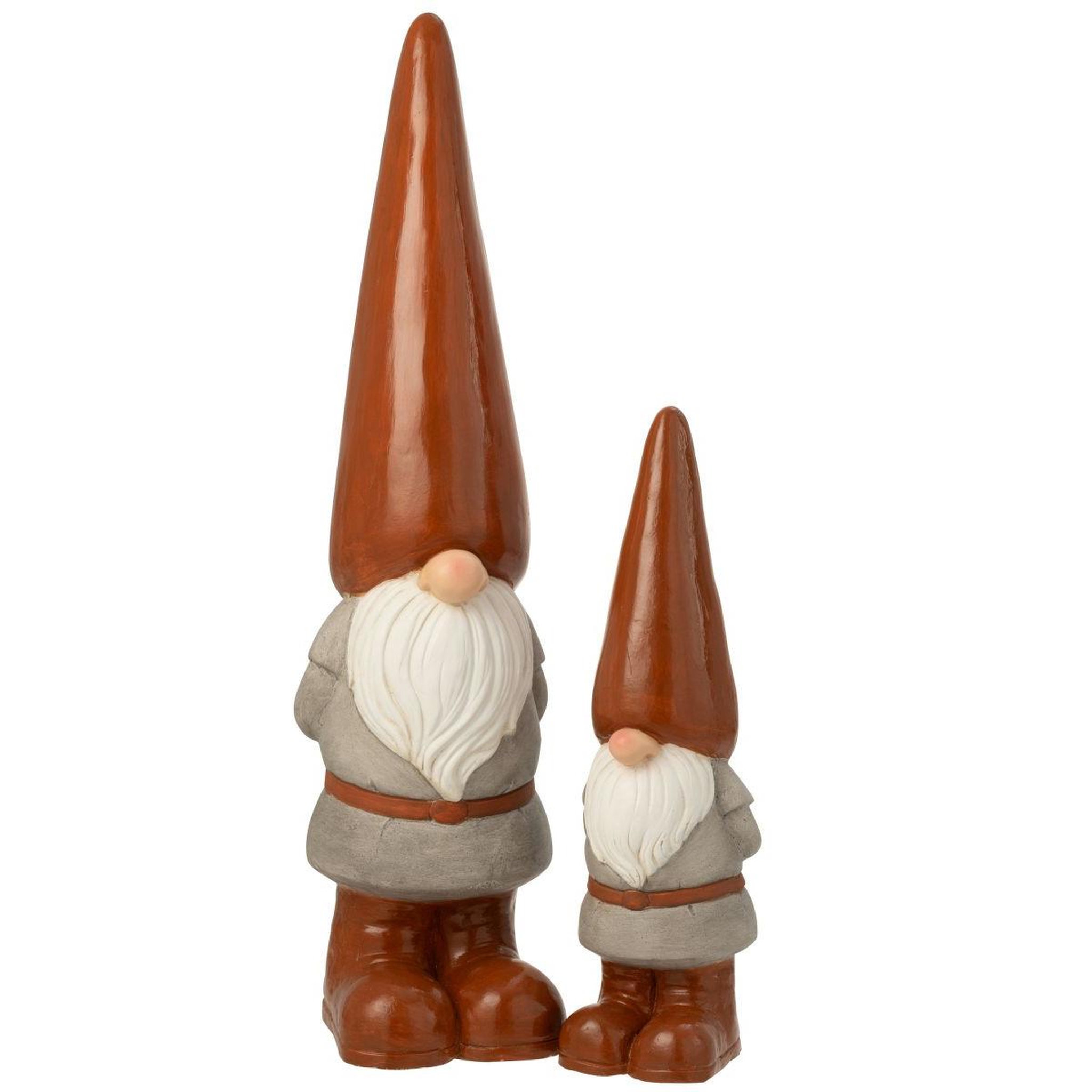 Voir la diapositive 2 : J-LINE Statue lutin extérieur  pasquale  96cm marron