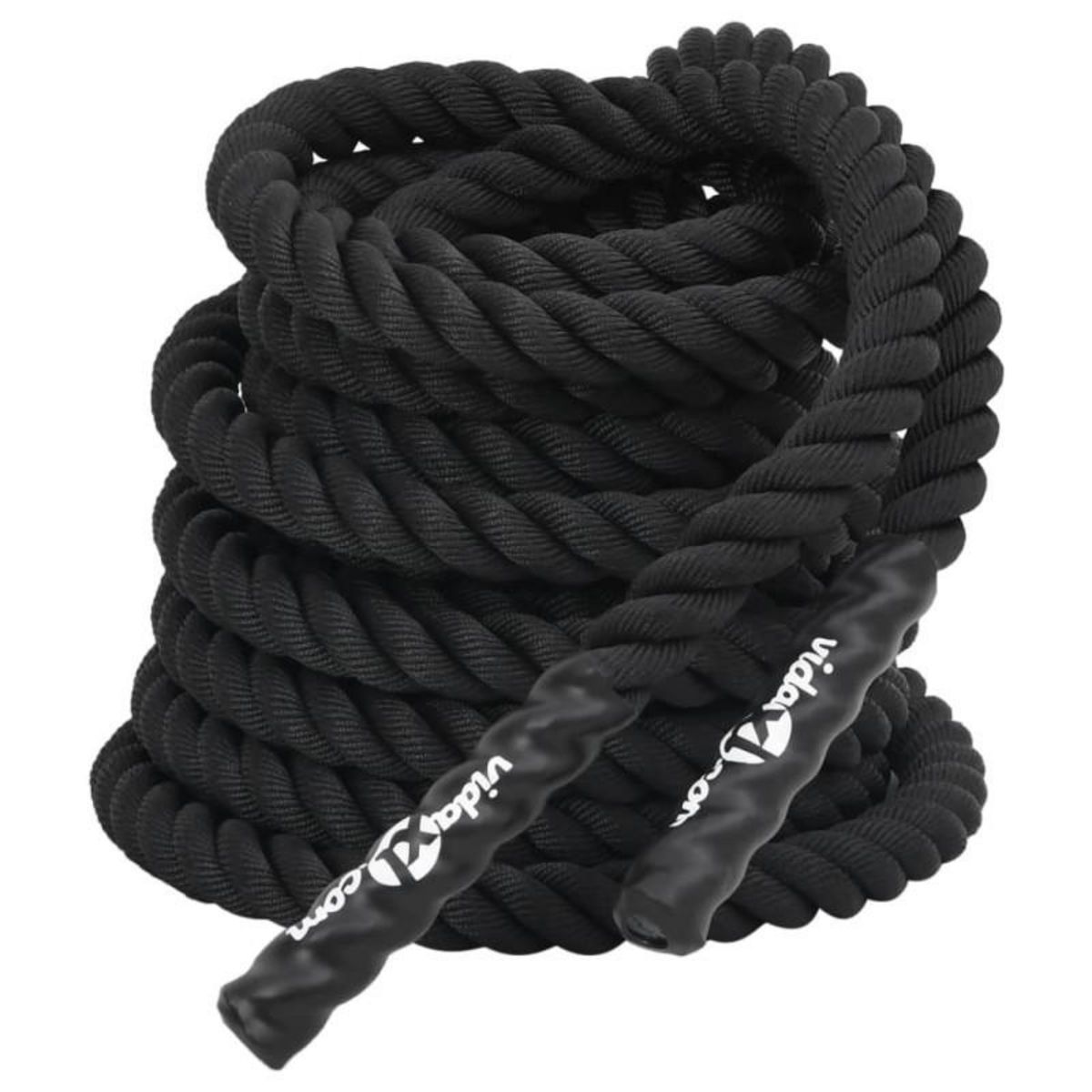 VIDAXL Corde de combat noir 15 m 11 kg polyester