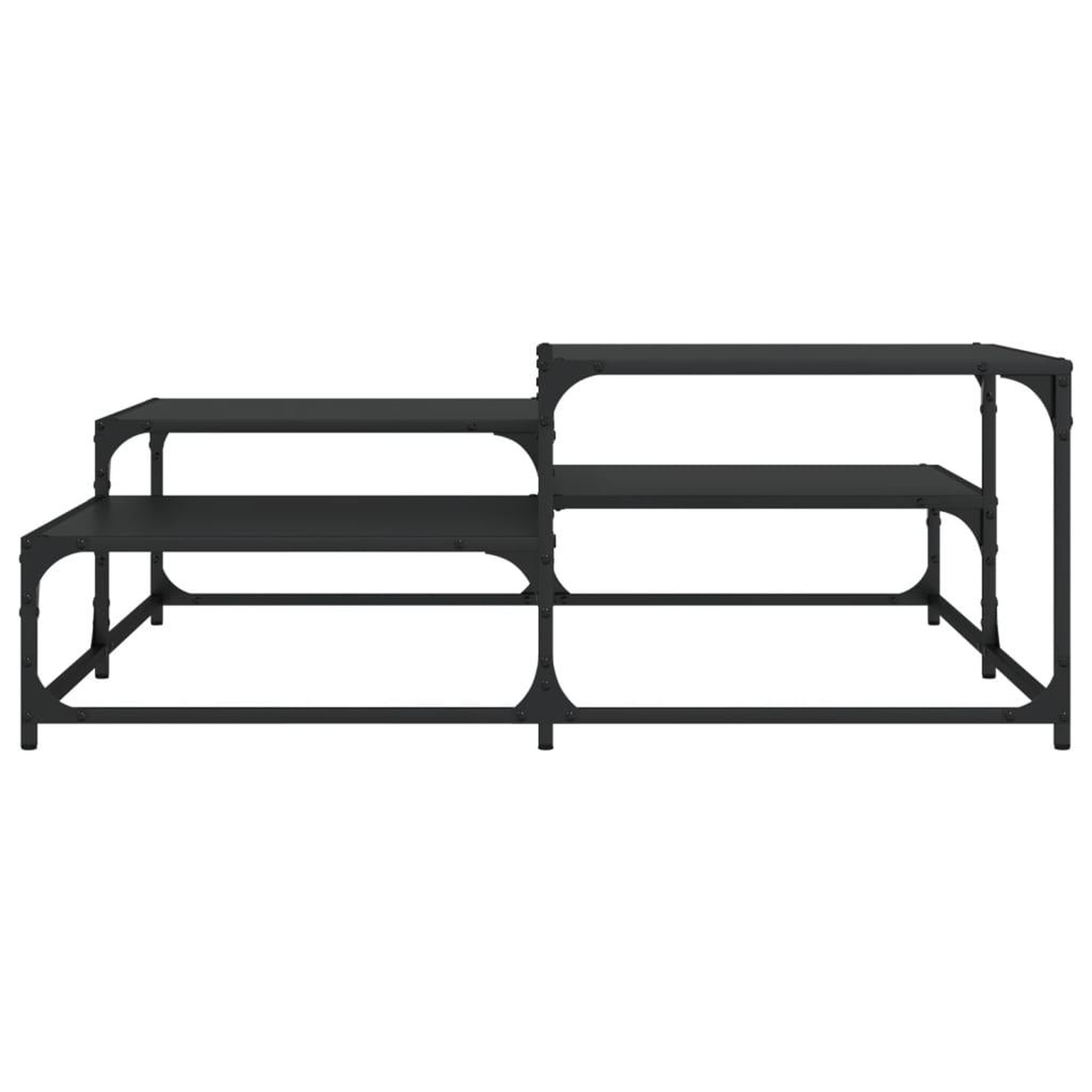Voir la diapositive 4 : VIDAXL Table basse noir 107x107x40 cm bois d'ingenierie