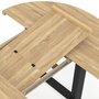 Voir la diapositive 6 : ID MARKET Table à manger extensible ronde PHOENIX 6-10 personnes bois et noir 140-200 cm