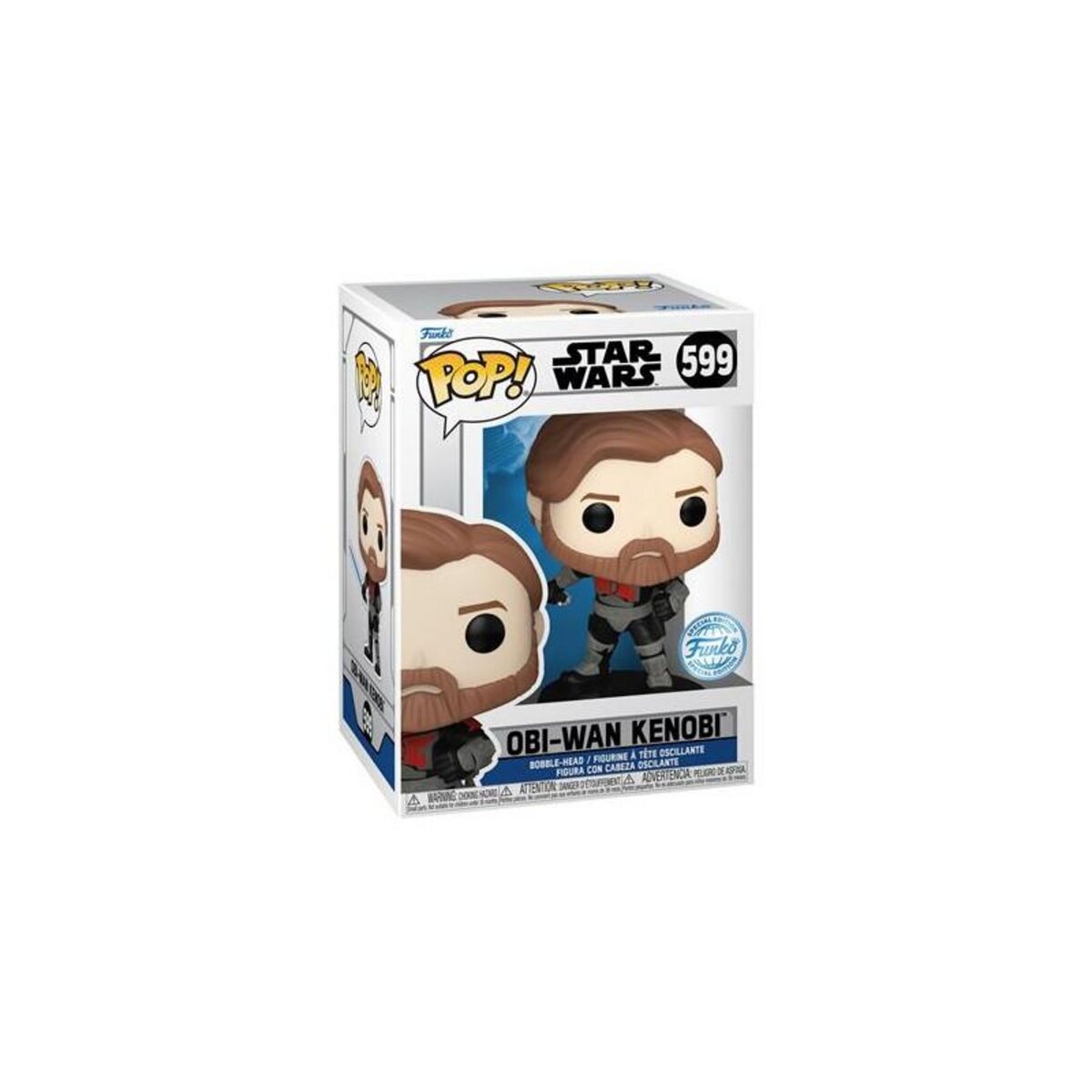 Funko Figurine Funko Pop Star Wars Clone Wars Mando Obi Wan pas