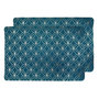 Voir la diapositive 1 : HABITABLE Lot de 2 sets de table motif géométrique avec encre métallique OTTO - 30 x 45 cm - Or et vert