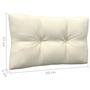 Voir la diapositive 6 : VIDAXL Canape 3 places de jardin et coussins creme Bois de pin solide