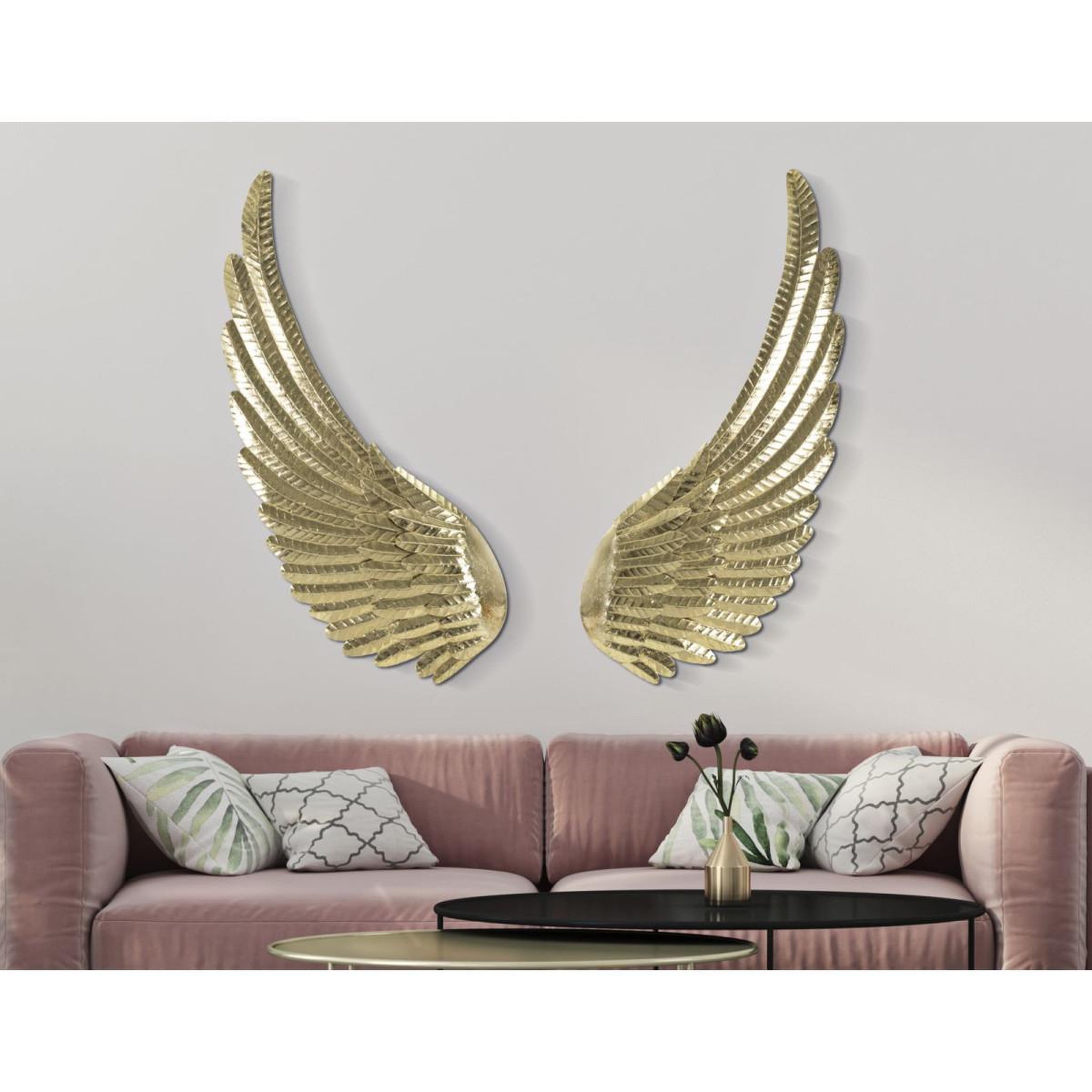 Voir la diapositive 5 : Paris Prix Paire d'ailes en métal  amy  130cm or
