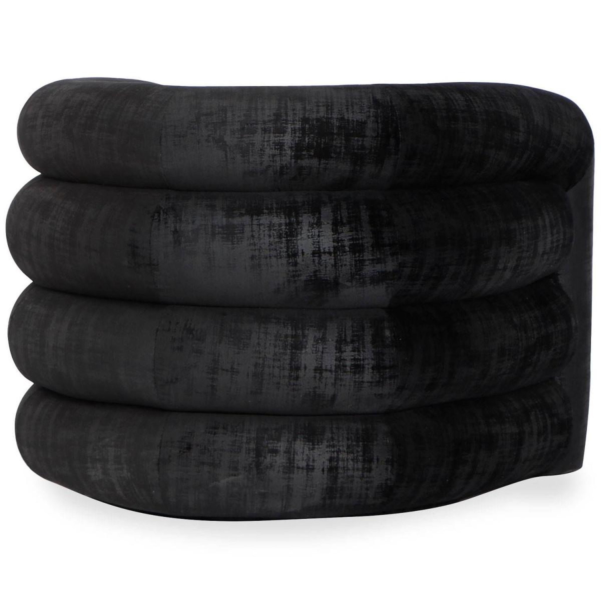 Voir la diapositive 5 : Paris Prix Fauteuil Design Bouclette  Elisa  95cm Noir