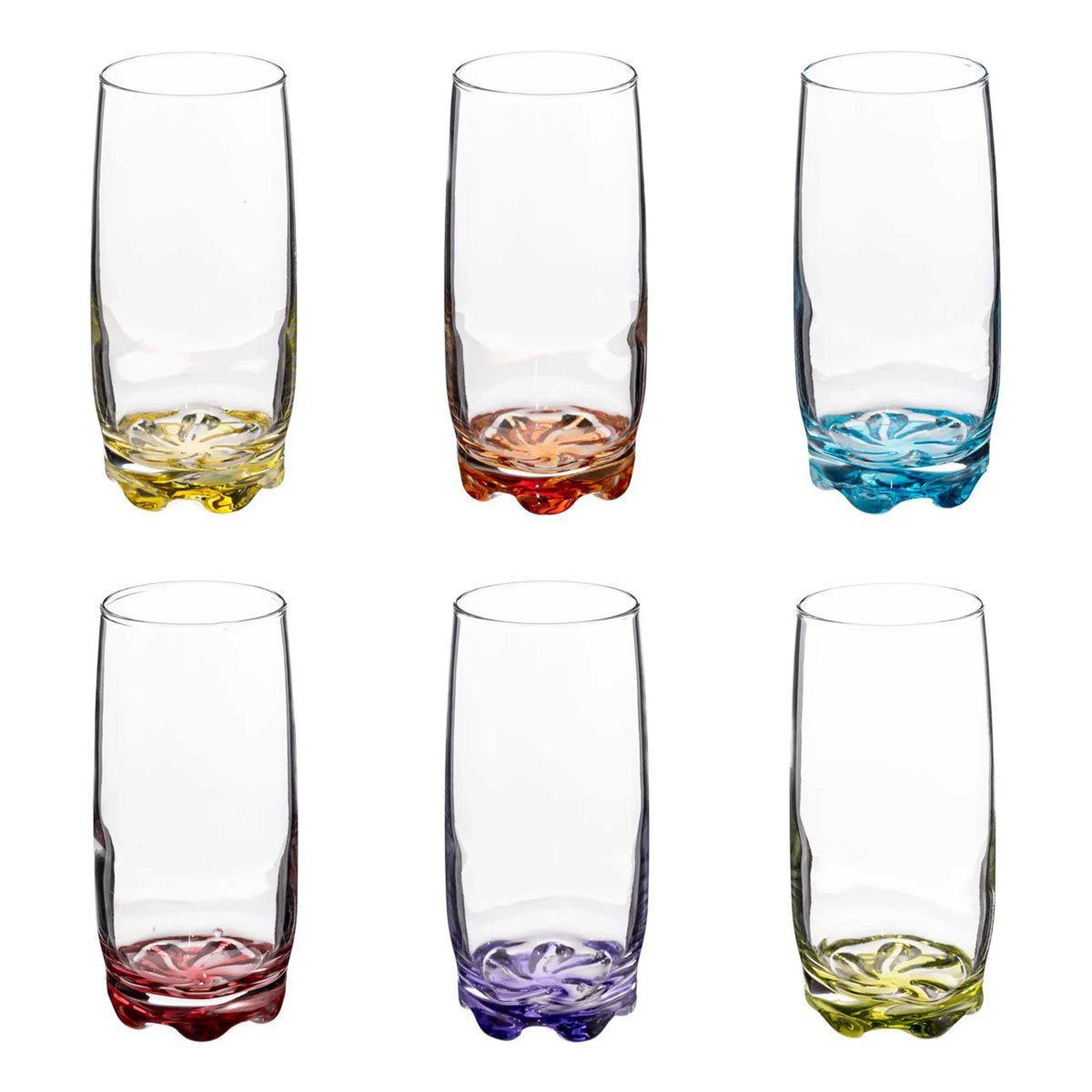 SECRET DE GOURMET Lot de 6 verres à eau  tineau  38cl multicolore