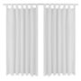Voir la diapositive 1 : VIDAXL 2 pcs Rideau a Passant Micro Satin Blanc 140 x 225 cm