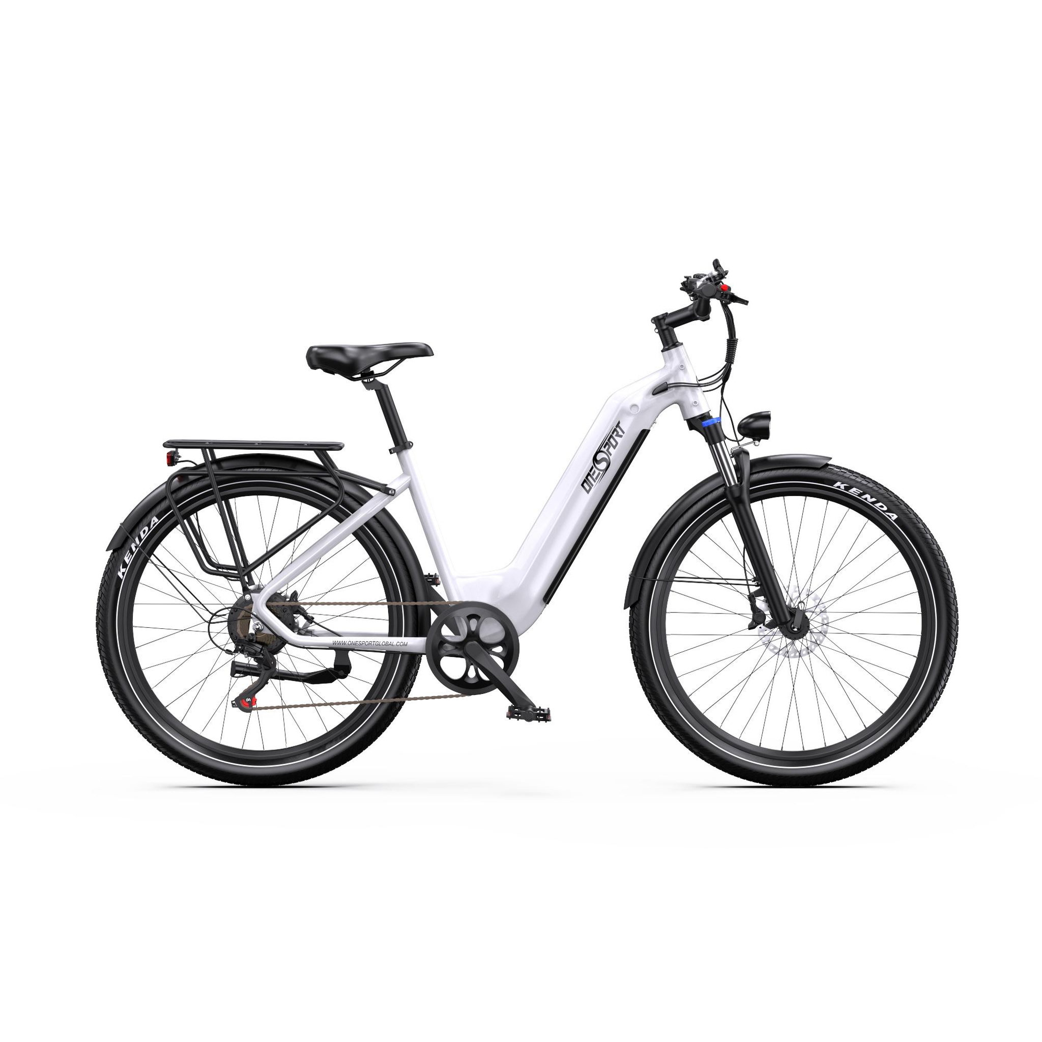 ONESPORT Vélo électrique urbain OneSport OT05 27,5. Coloris disponibles : Gris, Blanc, Bleu