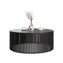 Voir la diapositive 2 : BEST MOBILIER Sally - table basse ronde - noir - 75 cm