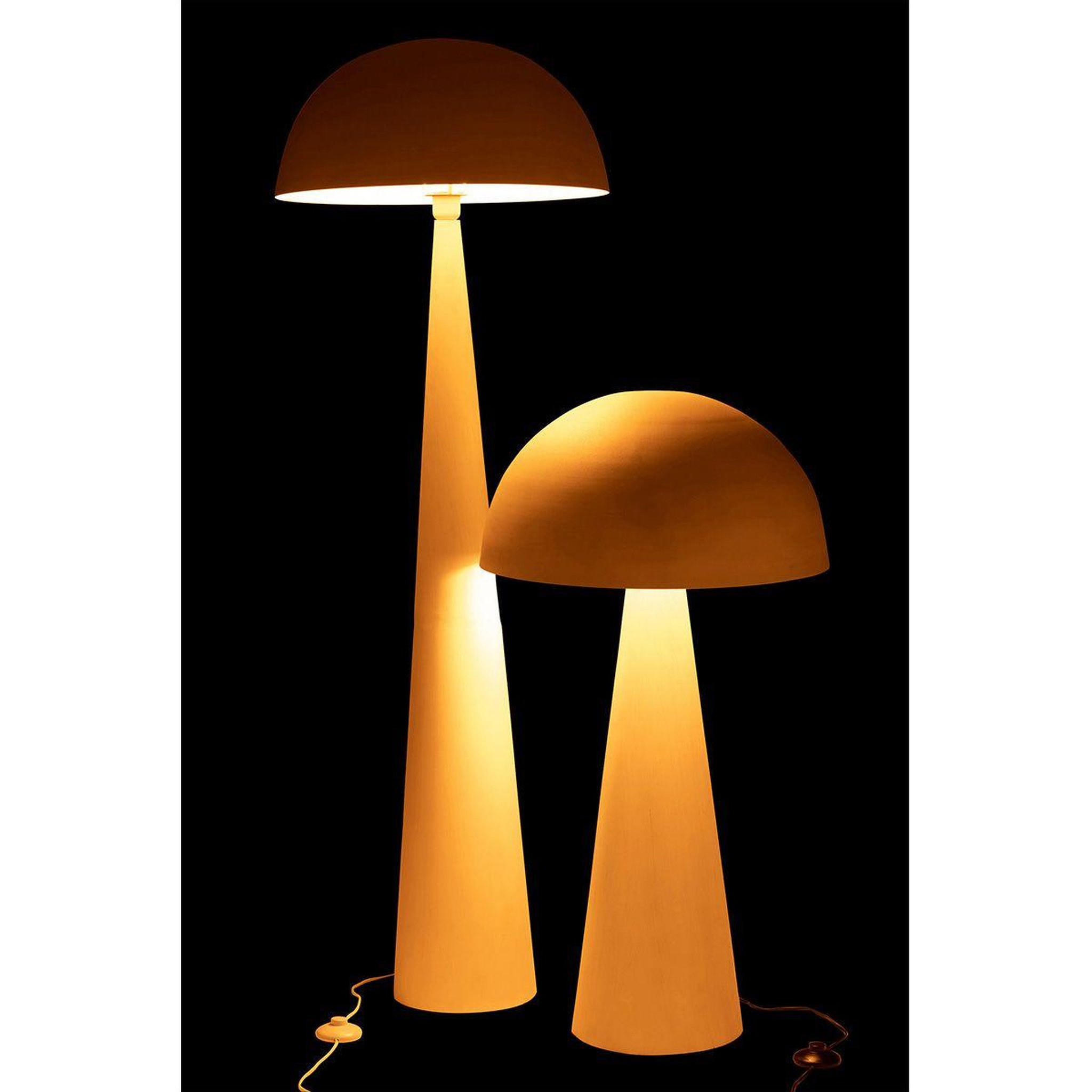 Voir la diapositive 6 : J-LINE Lampadaire en métal  champignon  148cm blanc