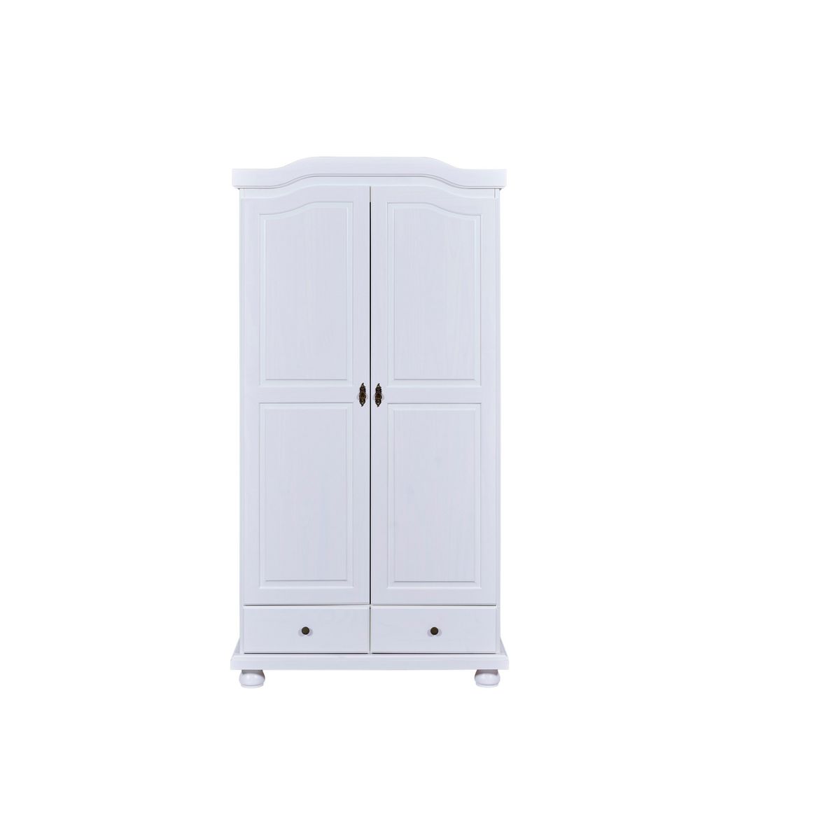 Paris Prix Armoire 2 Portes & 2 Tiroirs  Cama  198cm Blanc