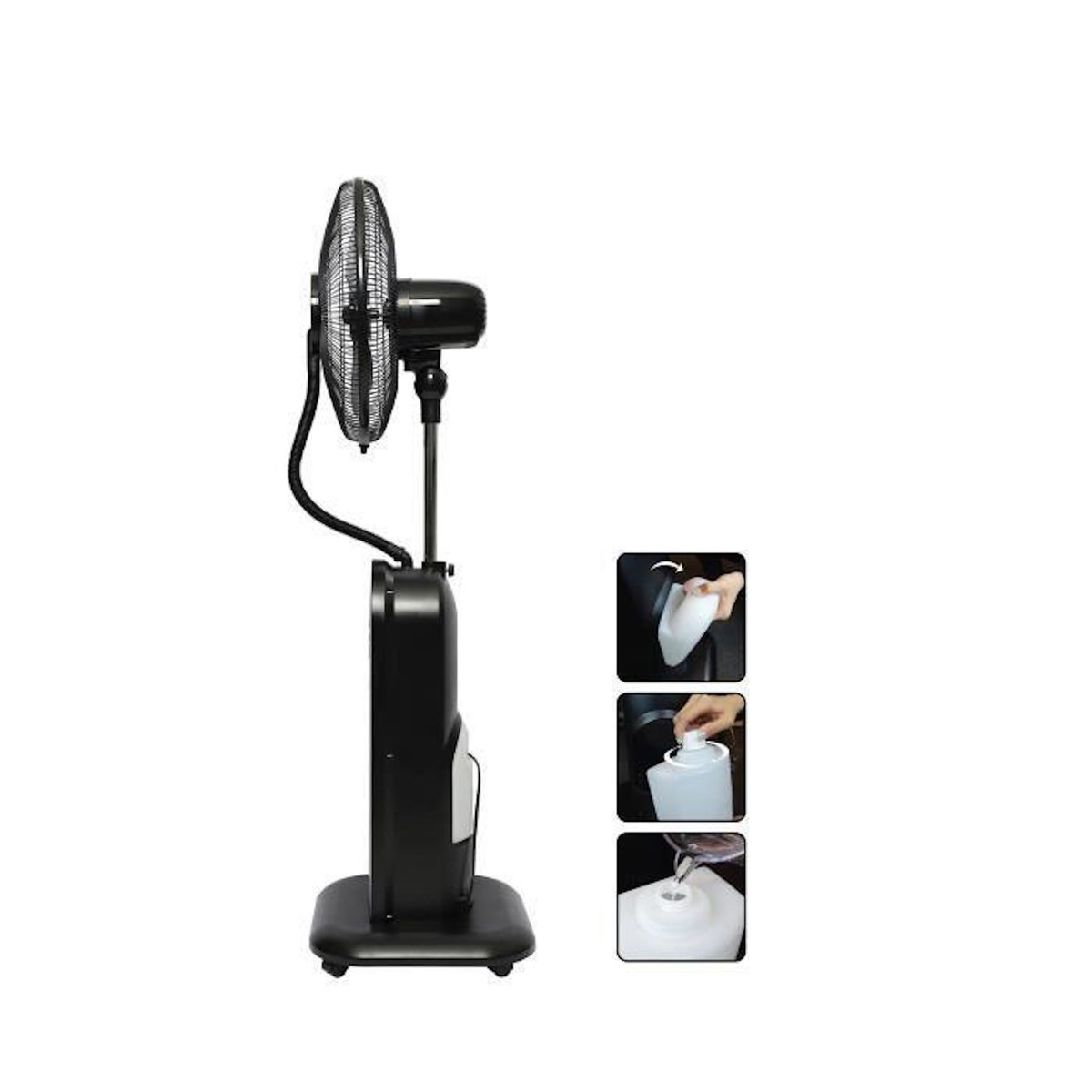 OCEANIC Ventilateur brumisateur sur pied 3 en 1 OCEANIC - Fonction Ioniseur dair - 95W - O40 cm - Affichage LED - Telecommande - Minuter