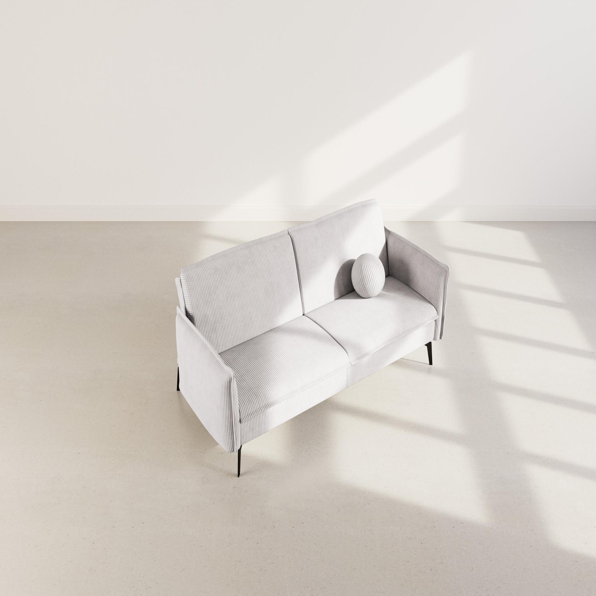 Voir la diapositive 5 : BEST MOBILIER Lexie - canapé convertible clic-clac 2 places en velours côtelé