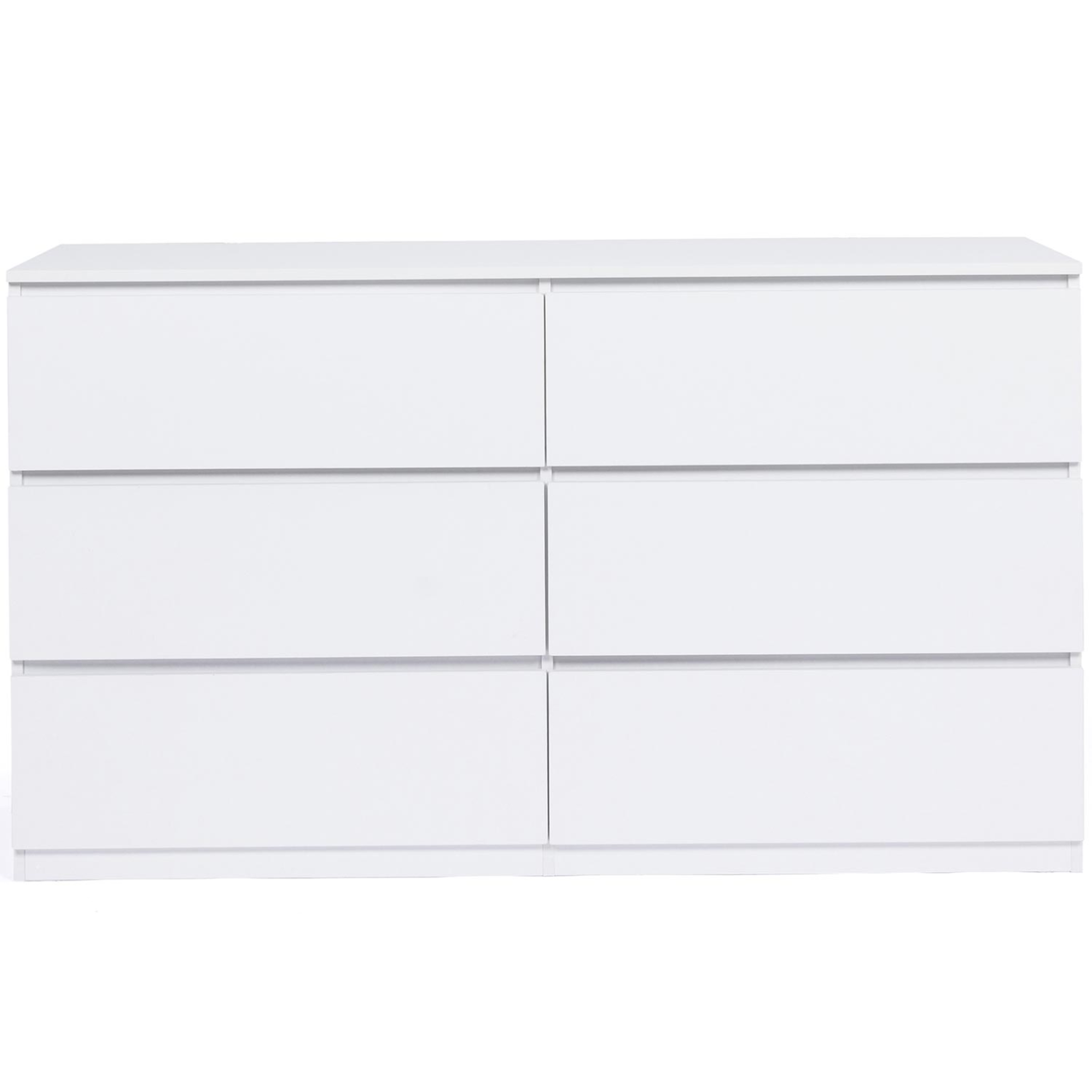 Voir la diapositive 3 : ID MARKET Commode 6 tiroirs tomi xxl 140 cm bois blanc
