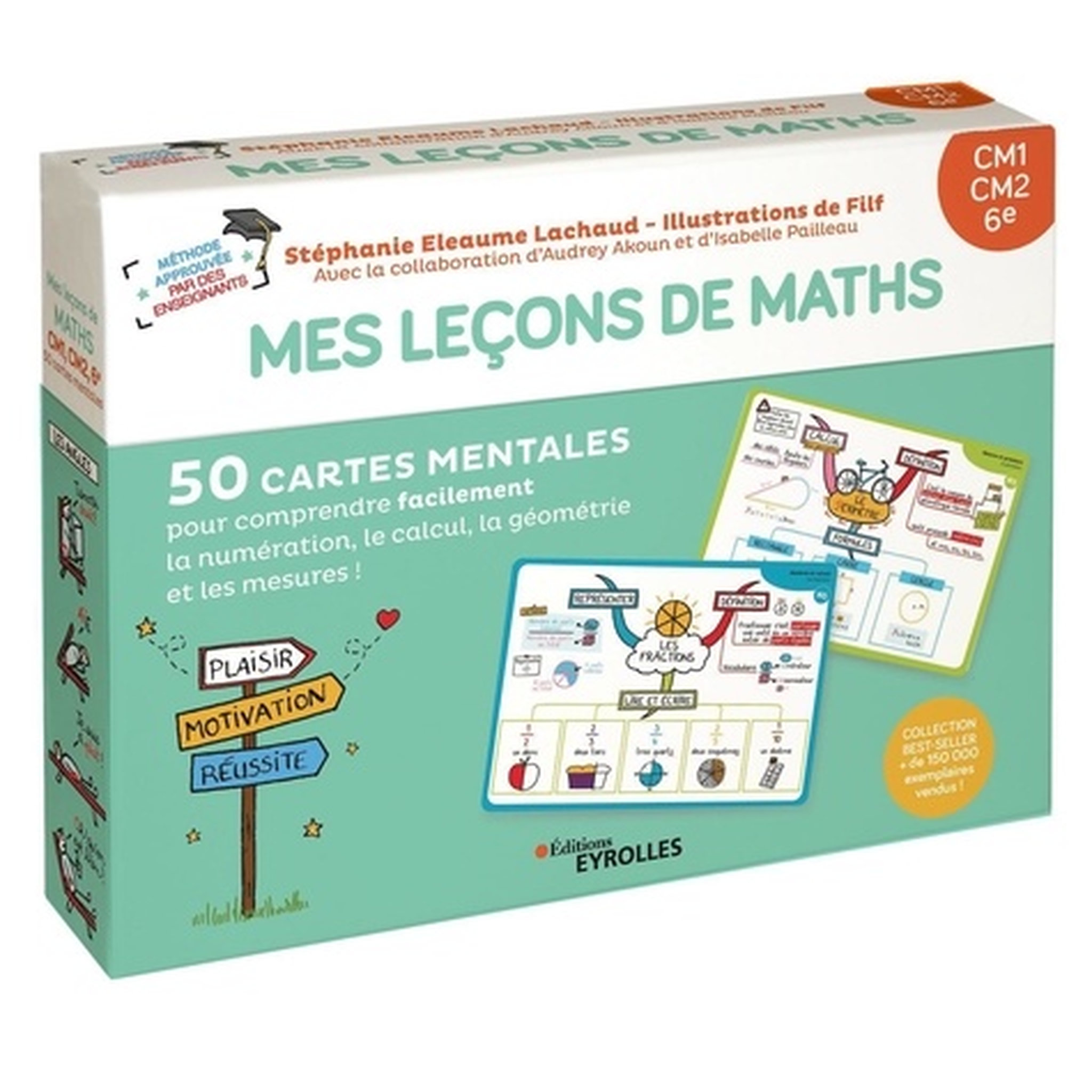  MES LECONS DE MATHS NIVEAU CM1, CM2, 6E. 50 CARTES MENTALES POUR COMPRENDRE FACILEMENT LA NUMERATION, LE CALCUL, LA GEOMETRIE ET LES MESURES ! 2E EDITION, Eleaume Lachaud Stéphanie