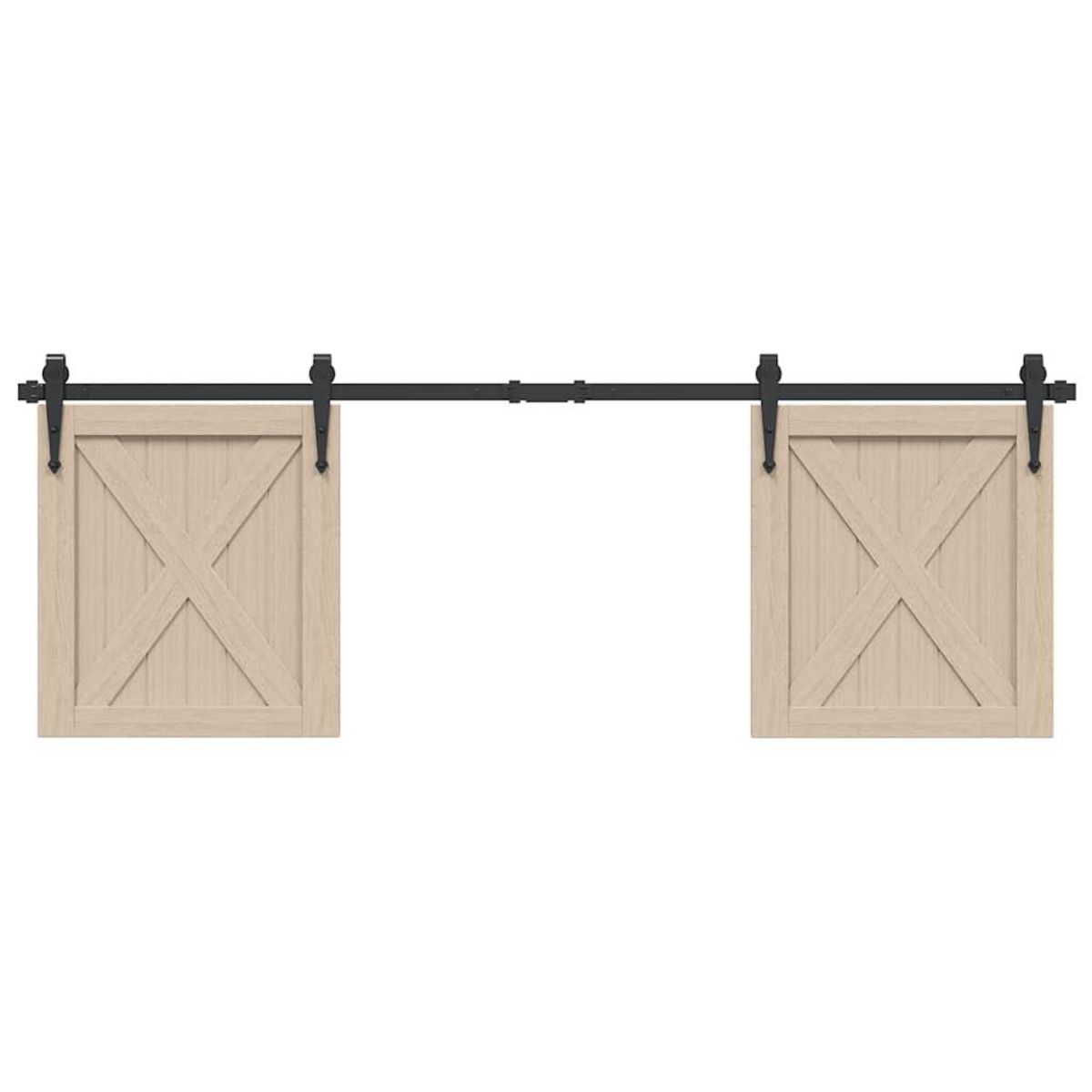 VIDAXL Kit de porte d'armoire coulissante 152 cm acier au carbone