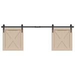 VIDAXL Kit de porte d'armoire coulissante 152 cm acier au carbone