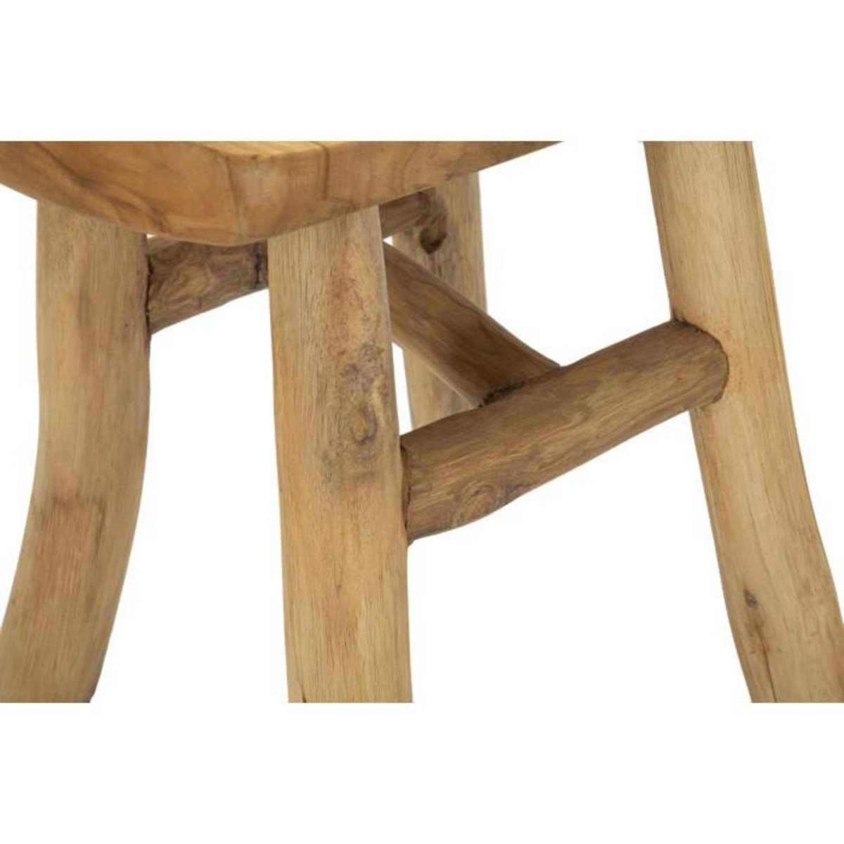 Paris Prix Tabouret en Bois  Selle  42cm Naturel