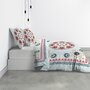 Voir la diapositive 4 : Les Ateliers du Linge Parure housse de couette 100% coton 47 fils/cm2 -camelia