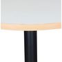 Voir la diapositive 2 : Paris Prix Table de Repas Design  Polanzia  80cm Blanc & Noir