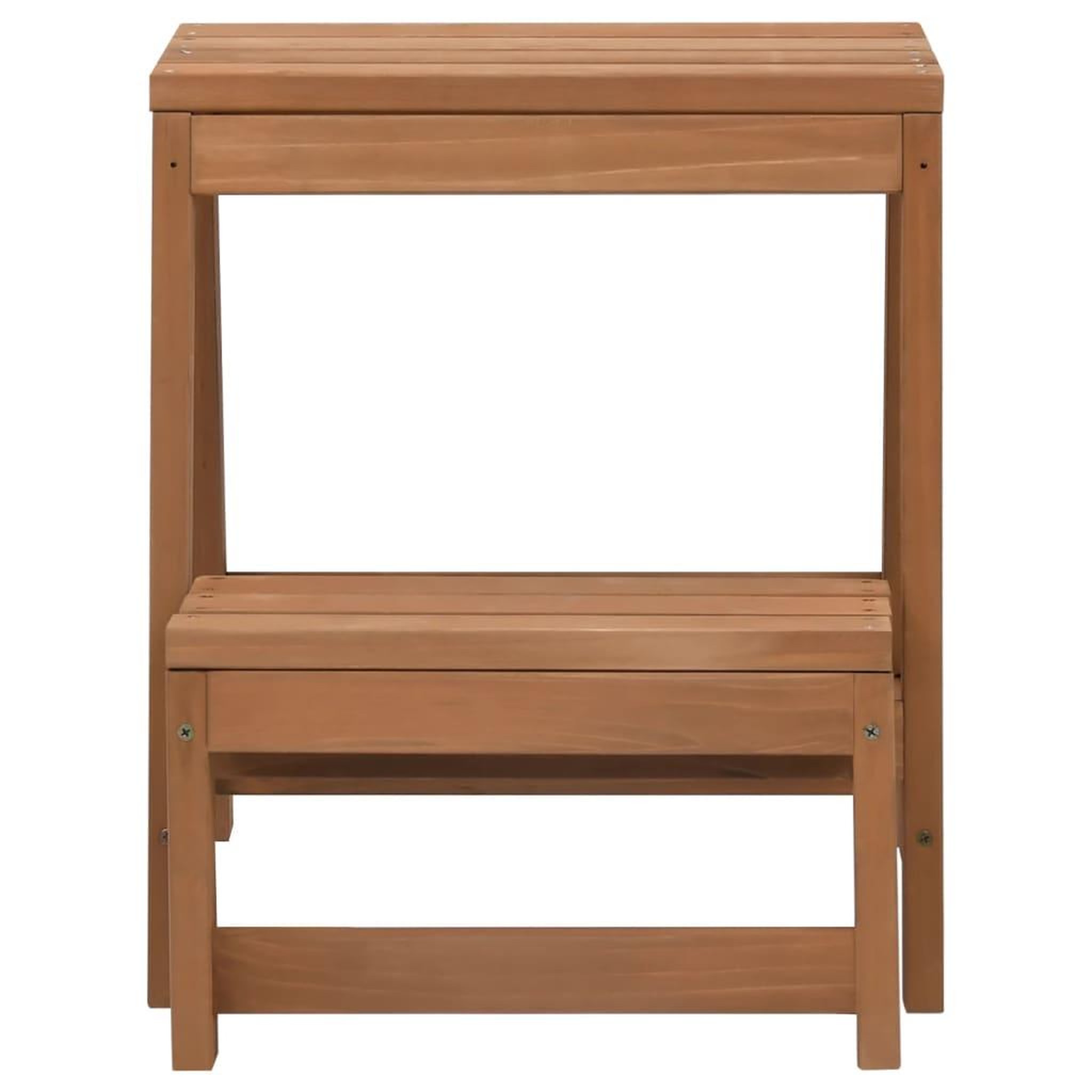 Voir la diapositive 2 : VIDAXL Escabeau pliable bois de sapin massif