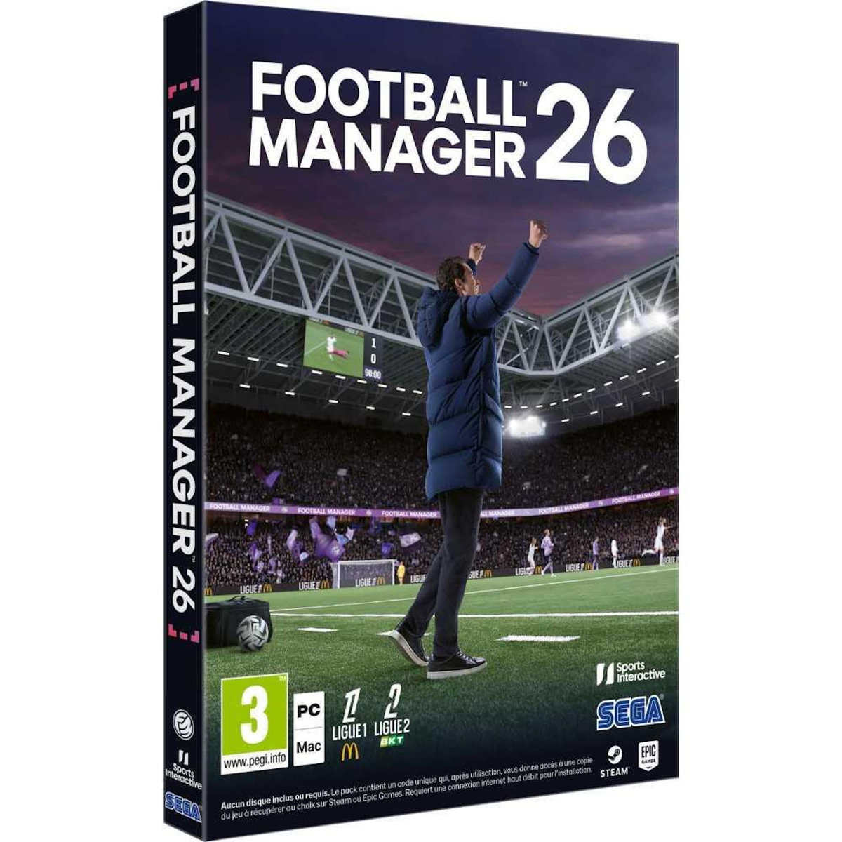 Sega Football Manager 26 - Jeu PC - Code in a Box