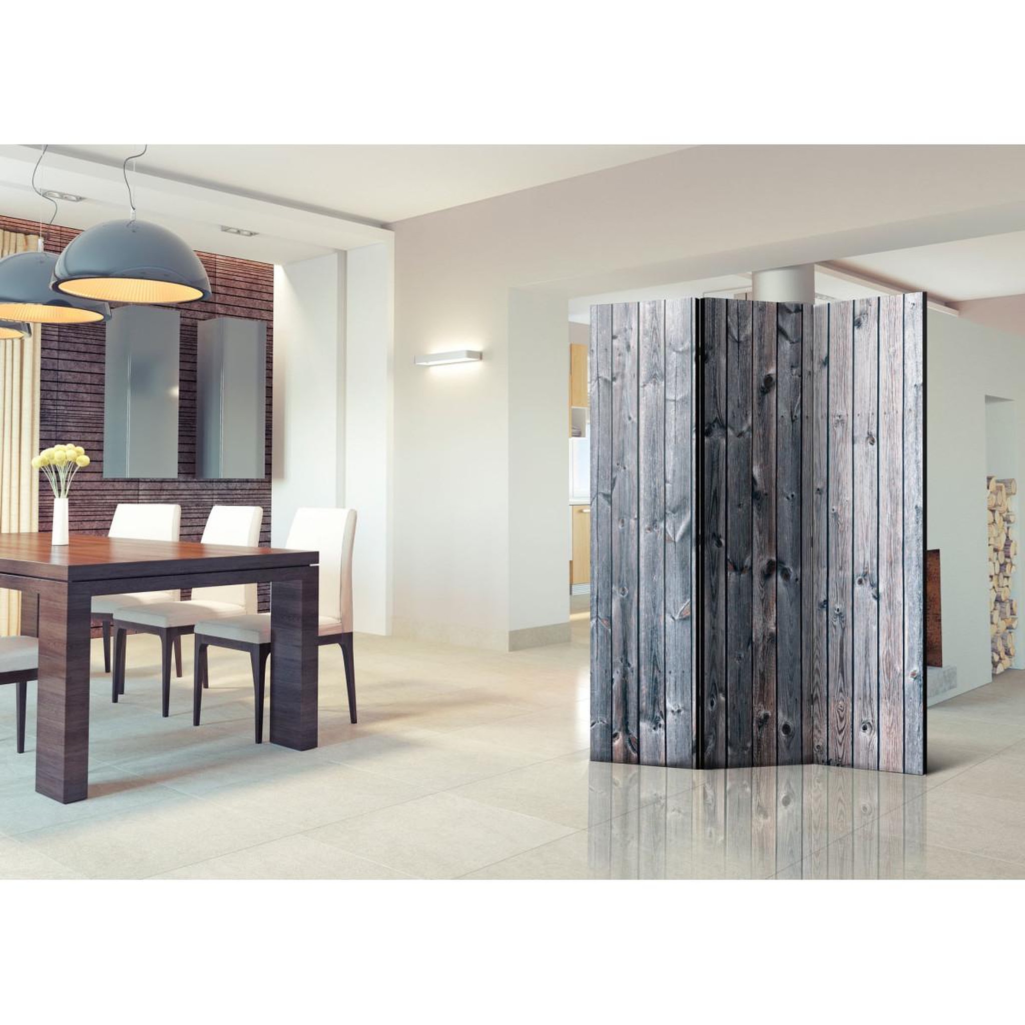Voir la diapositive 2 : Paris Prix Paravent 3 volets  rustic elegance  135x172cm