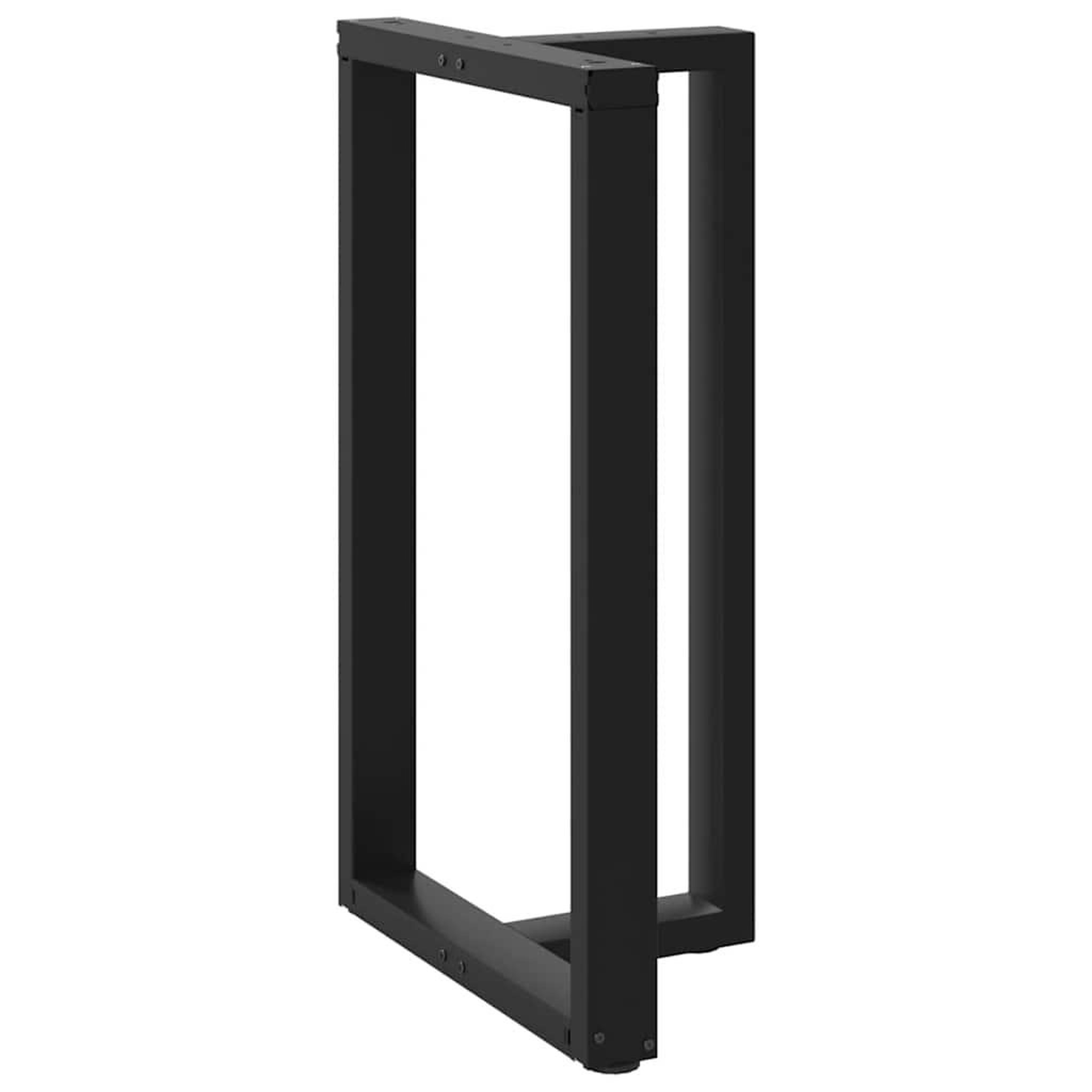Voir la diapositive 4 : VIDAXL Pieds de table de bar forme de T 2 pcs noir 60x35x(100-101) cm