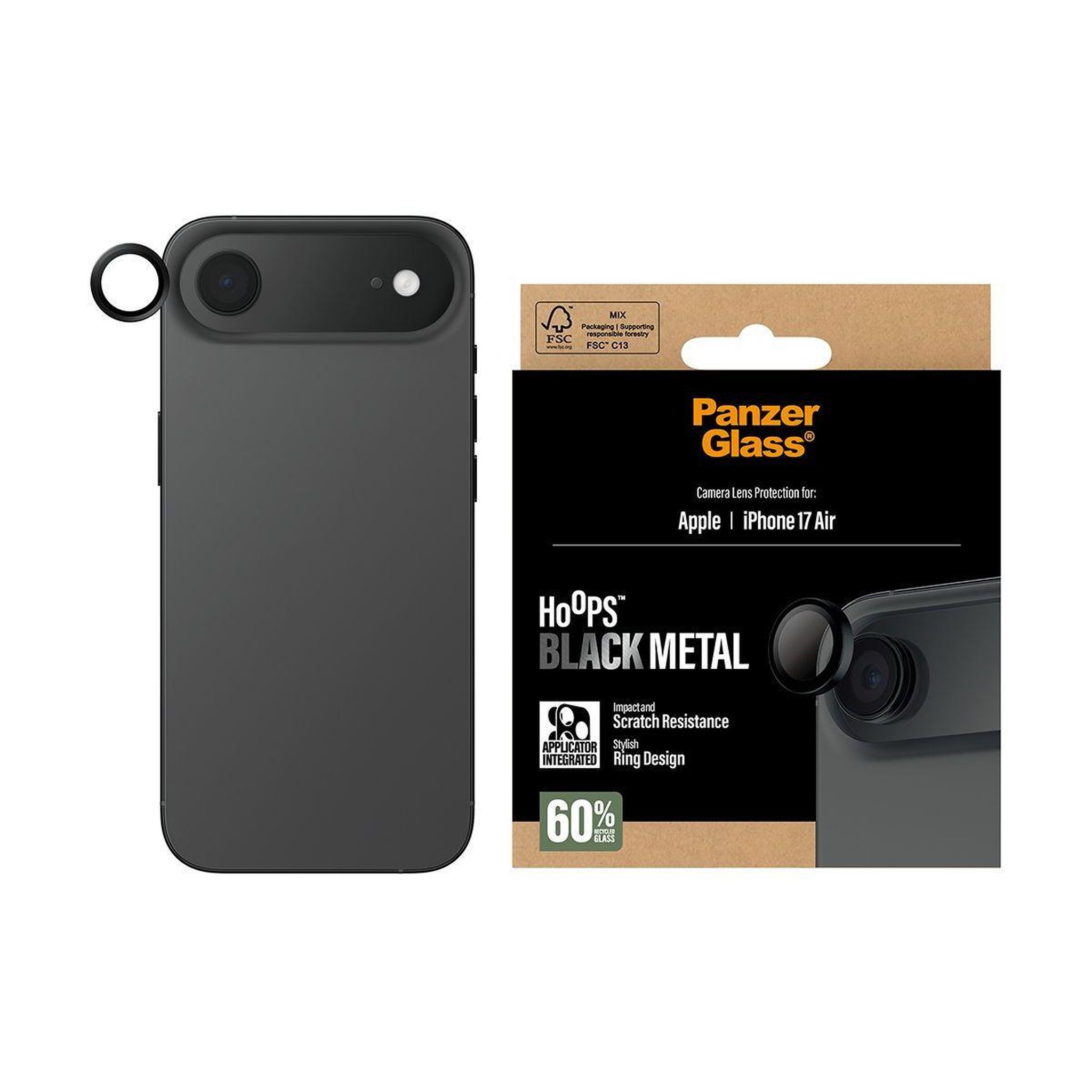 Voir la diapositive 2 : PANZERGLASS Protège objectif iPhone Air protège objectif
