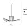 Voir la diapositive 3 : TOILINUX Suspension d'intérieur design en oréole - Diam. 50 cm - Noir