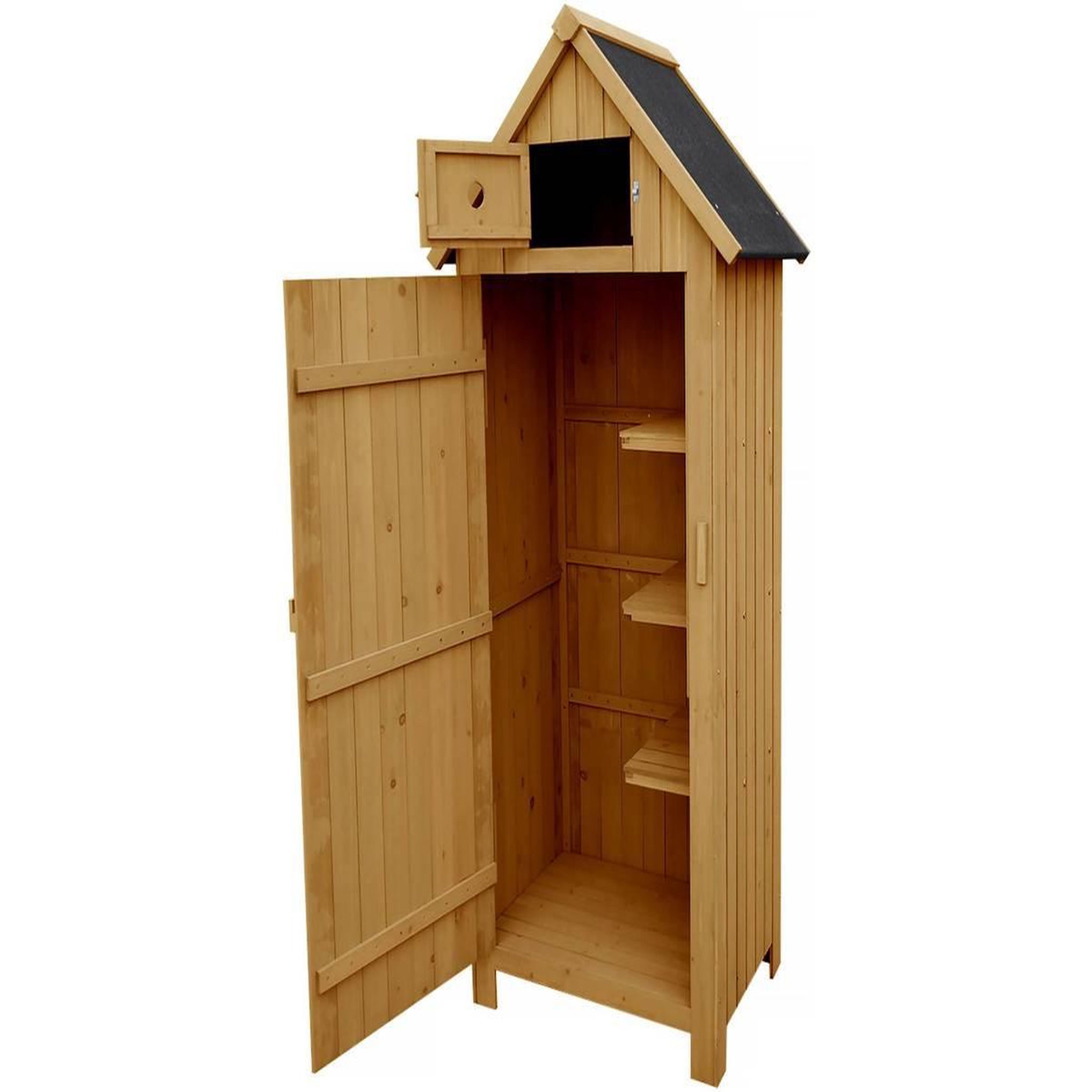 Voir la diapositive 2 : Habitat et Jardin Armoire de jardin  cabanon  - 77 x 54.5 x 179 cm - marron