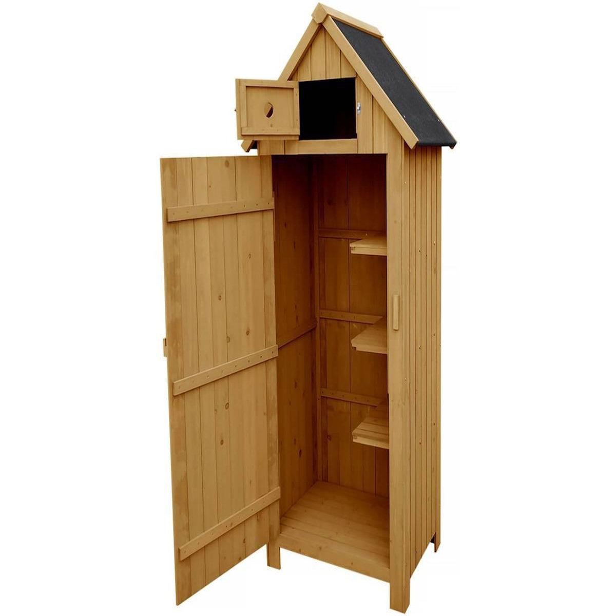 Habitat et Jardin Armoire de jardin  Cabanon  - 77 x 54.5 x 179 cm - Marron