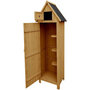 Voir la diapositive 2 : Habitat et Jardin Armoire de jardin  Cabanon  - 77 x 54.5 x 179 cm - Marron
