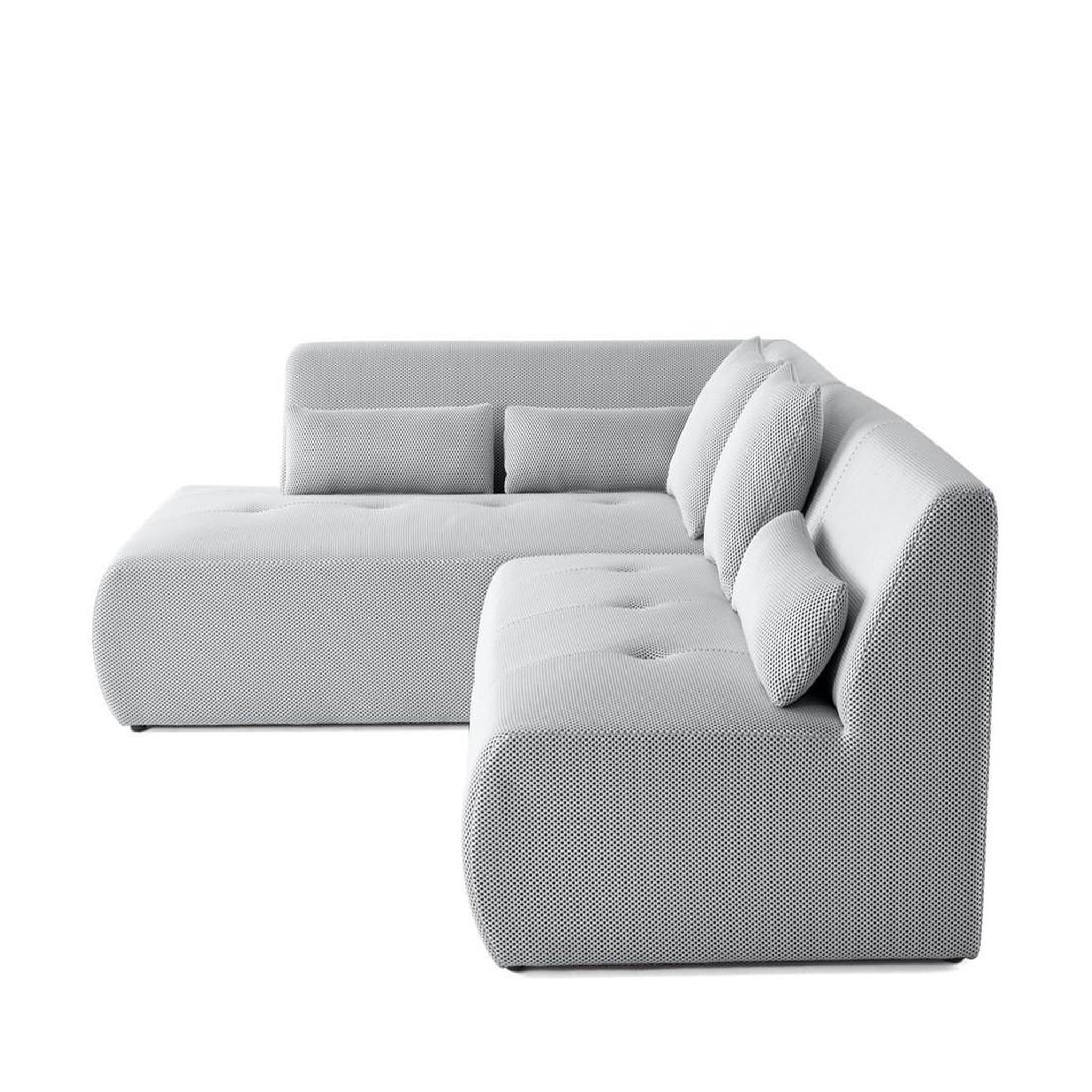 Voir la diapositive 3 : LISA DESIGN Onyx - canapé modulable d'angle gauche - 5 places - en tissu mailles 3d