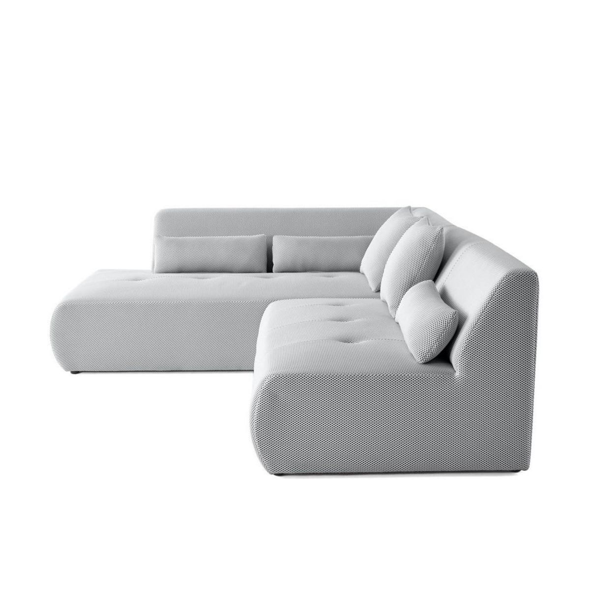 LISA DESIGN Onyx - canapé modulable d'angle gauche - 5 places - en tissu mailles 3d