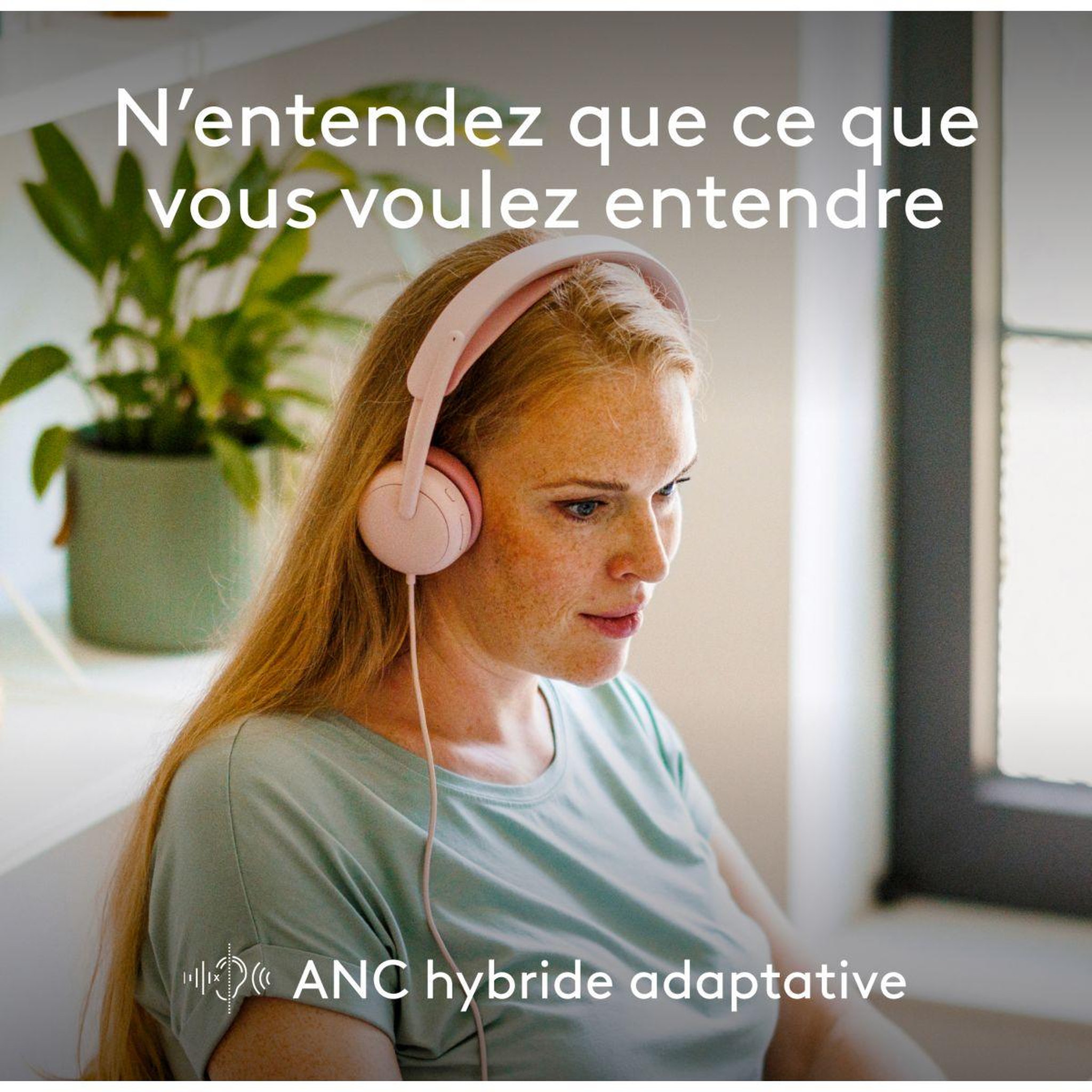 Voir la diapositive 2 : Logitech Micro-casque Zone Wired 2 ROSE