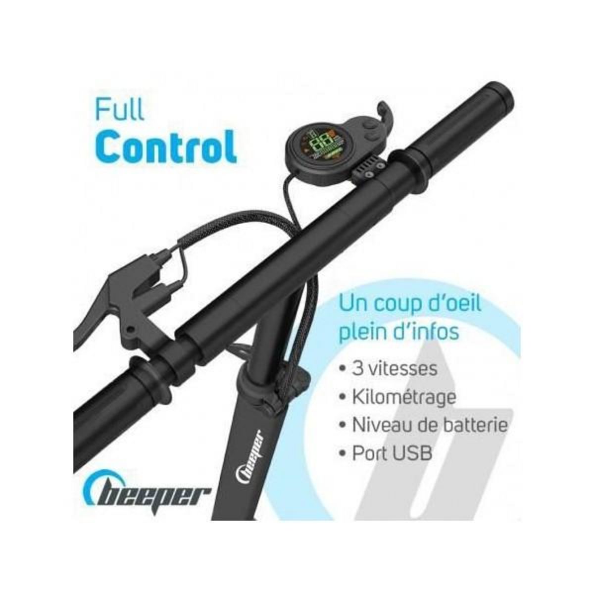 BEEPER Trottinette Electrique  pliable - BEEPER MAX FX10-G2-26 - 500W - 10 pouces - 48V - 26Ah