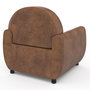 Voir la diapositive 4 : ID MARKET Fauteuil CLUB vintage GASTON marron foncé effet vieilli