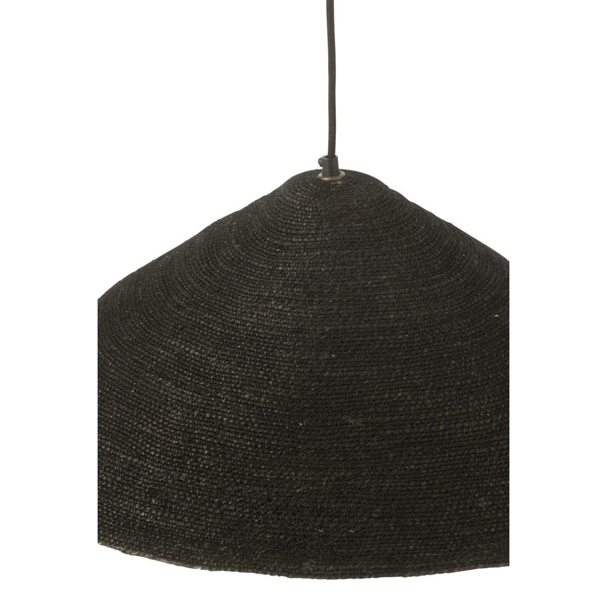 Voir la diapositive 3 : J-LINE Lampe Suspension Chapeau  Moonj  60cm Noir