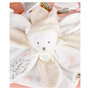 Voir la diapositive 2 : DOUDOU ET COMPAGNIE Doudou plat pétales Ours Blanc - 25 cm - Collection Anniversaire