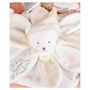 Voir la diapositive 2 : DOUDOU ET COMPAGNIE Doudou plat pétales Ours Blanc - 25 cm - Collection Anniversaire