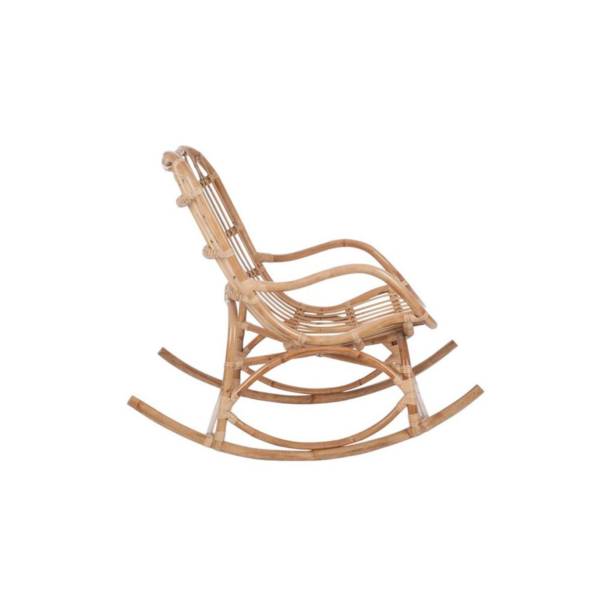 Voir la diapositive 4 : J-LINE Fauteuil à bascule en rotin  washington  112cm naturel