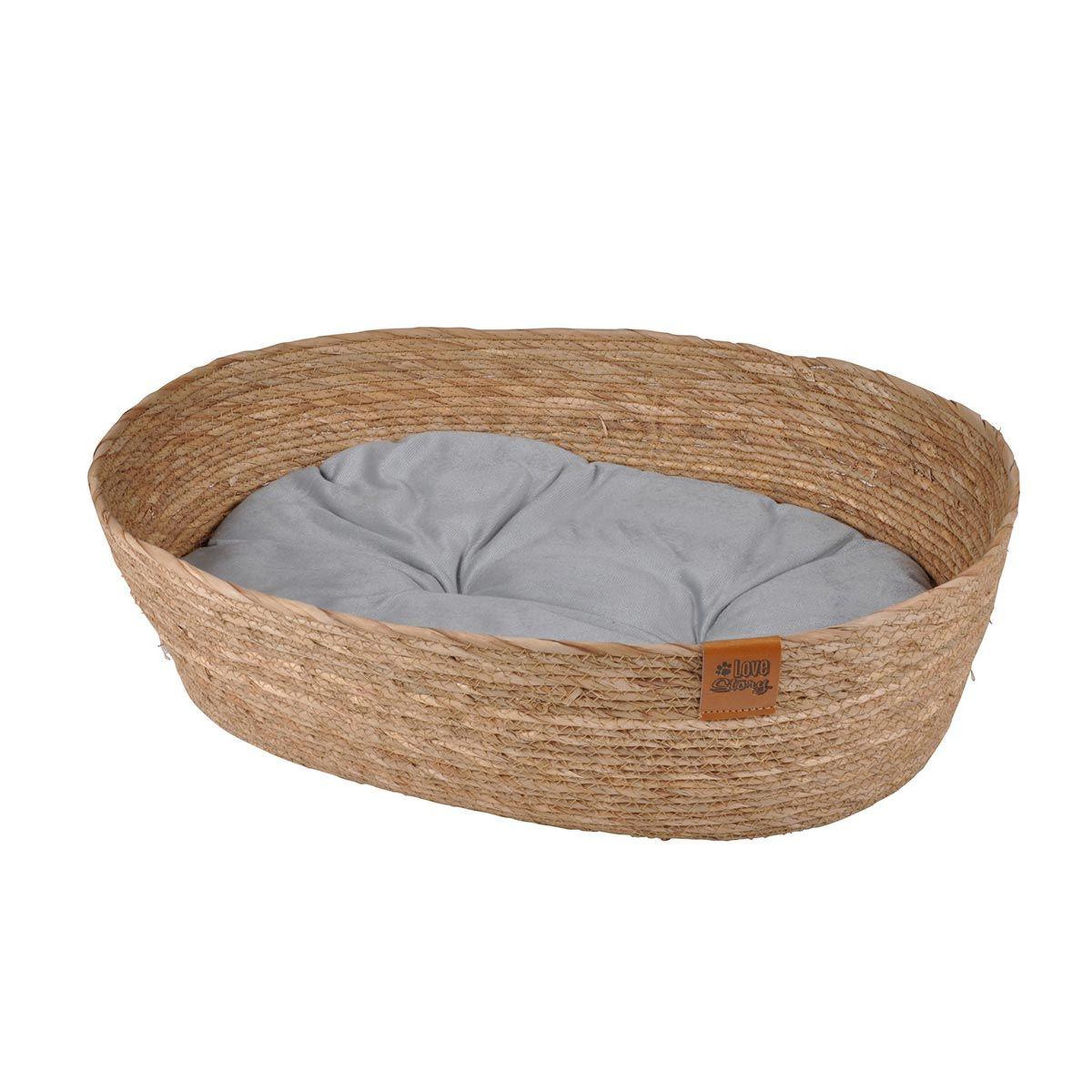 Voir la diapositive 2 : LOVE STORY Lot de 2 paniers pour chien & chat  nomade  57cm naturel