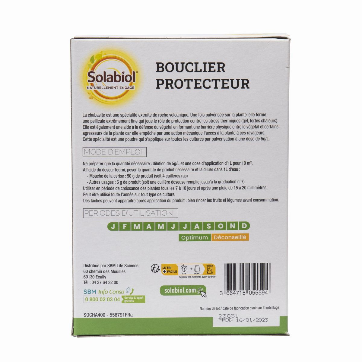 SOLABIOL Chabazite bouclier protecteur 400 gr Solabiol