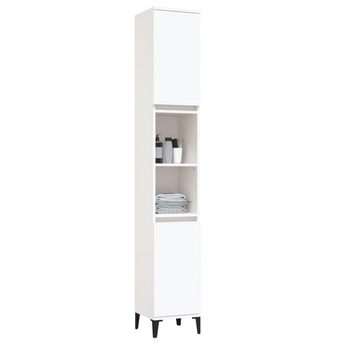 VIDAXL Armoire de salle de bain blanc 30x30x190 cm bois d'ingenierie