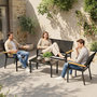 Voir la diapositive 2 : OUTSUNNY Salon de jardin design bicolore 4 personnes 4 pièces