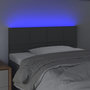 Voir la diapositive 3 : VIDAXL Tete de lit a LED Gris fonce 90x5x78/88 cm Tissu
