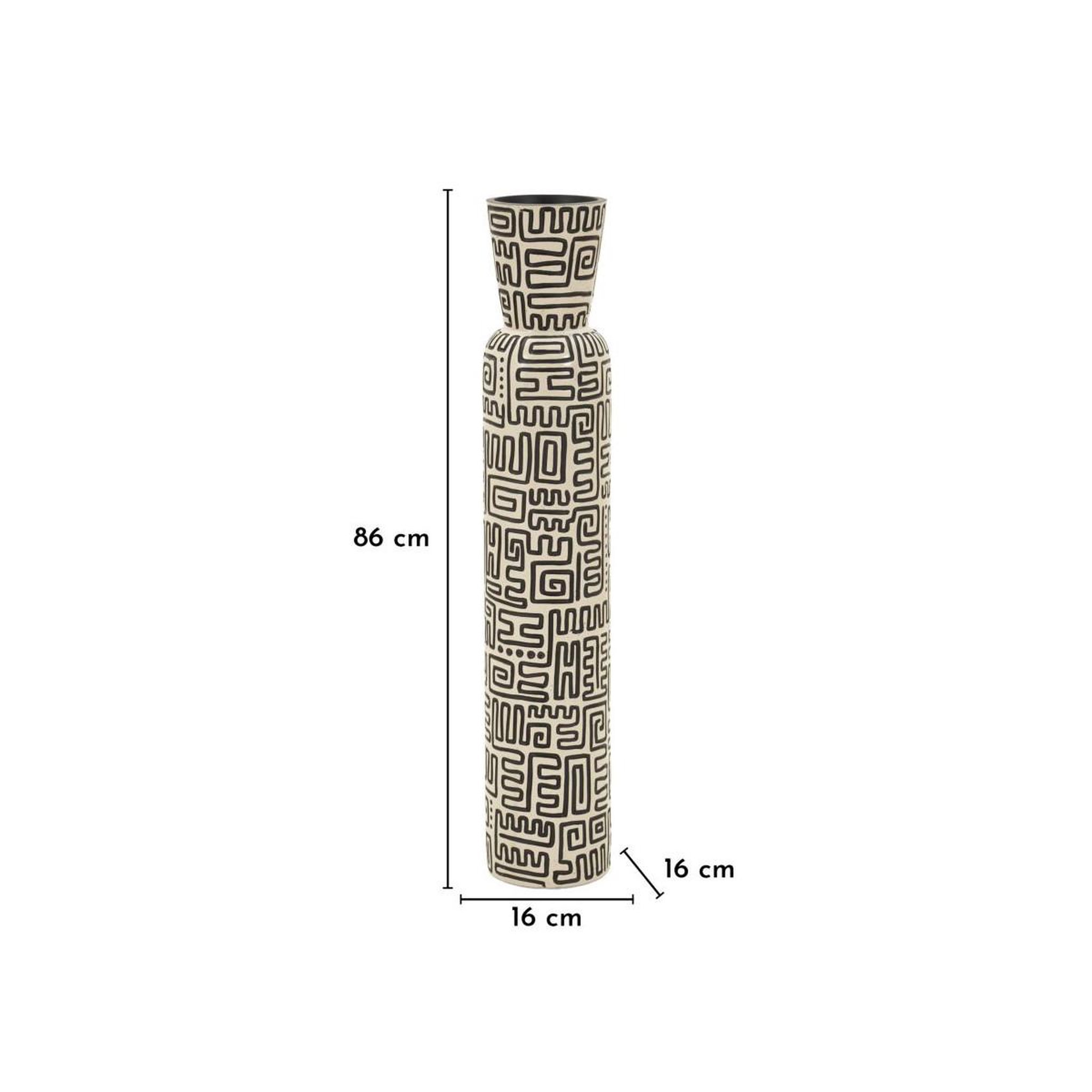 Voir la diapositive 6 : Paris Prix Vase design  nairobi  86cm blanc & noir